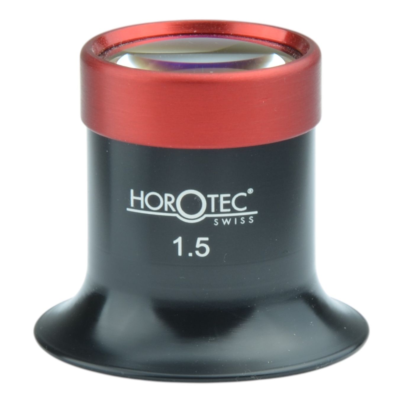 EYEGLASS Ø25mm BLACK PLASTIC 6.5x SCREWED ALUMINIUM RING No. 1.5 - HE00032-1.5