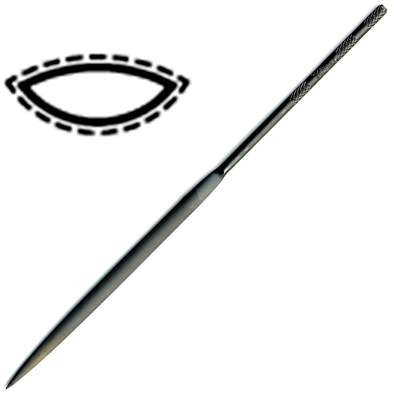 SWISS 20CM NEEDLE FILE CROSSING CUT 0 - TF1870