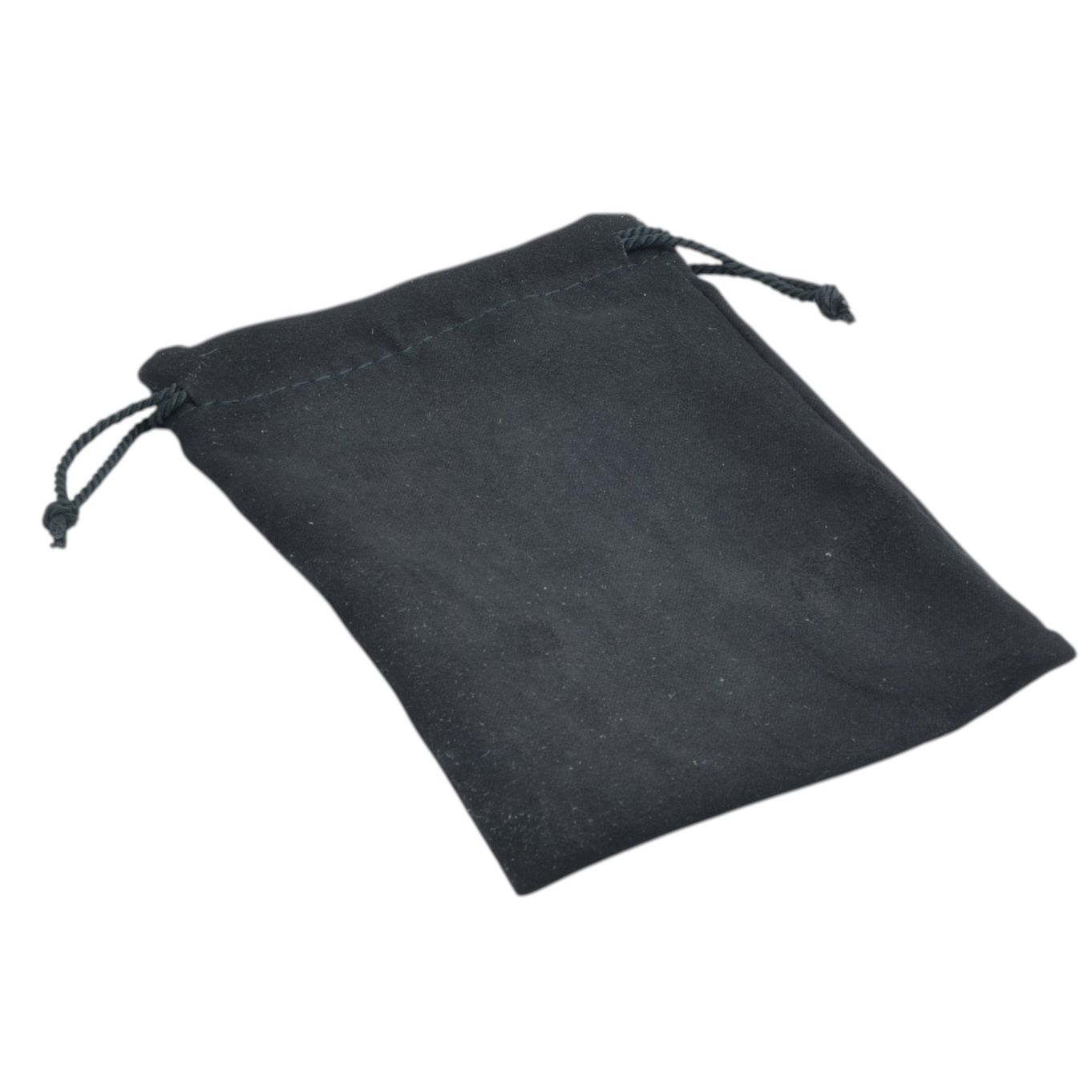 MEDIUM SUEDE DRAWSTRING GIFT POUCHES BLACK (10 PIECES) - FP8MED
