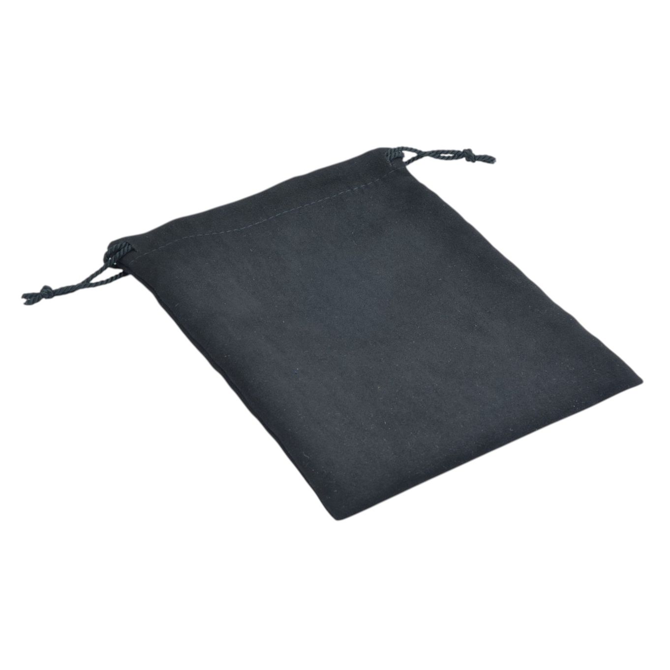 LARGE SUEDE DRAWSTRING GIFT POUCHES BLACK (10 PIECES) - FP8LARGE