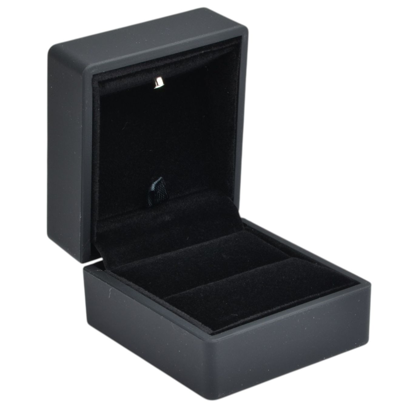 Black Soft-Touch LED Light Ring Box Presentation Case - FP98700