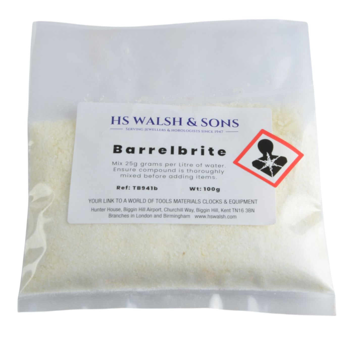 Barrelbrite Barrel Brite Barrelling Powder Compound 100gm - TB941B