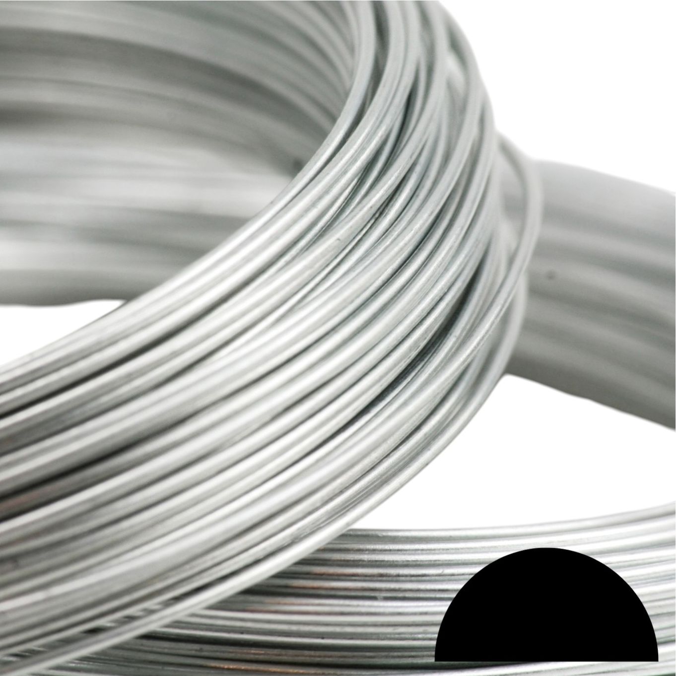Silver Wire D Shape Fully Annealed - 100% Recycled Silver  - FWD**