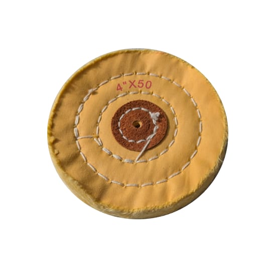 YELLOW SOFT STITCHED POLISHING MOP 100MM X 22MM (50LAP)