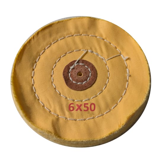 YELLOW SOFT STITCHED POLISHING MOP 150MM X 22MM (50LAP)