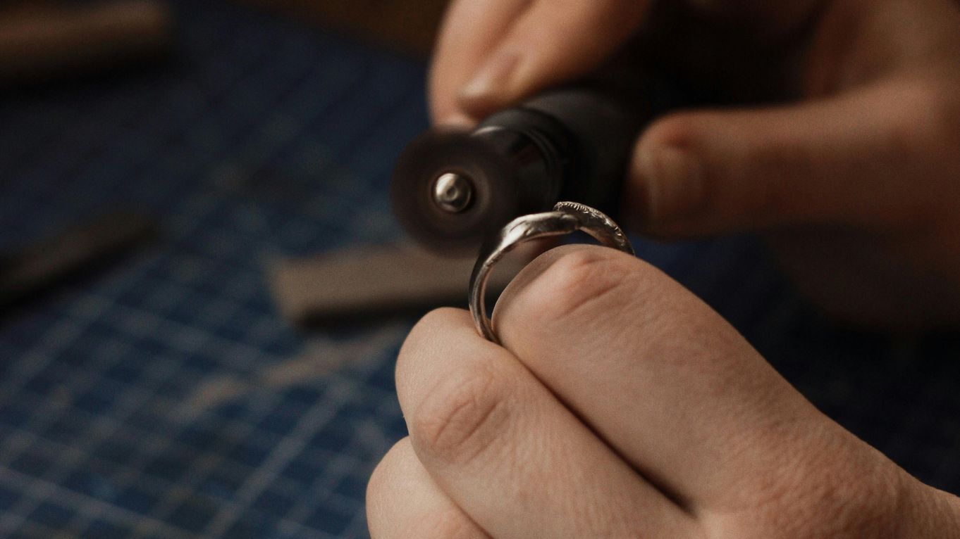 A ring being polished