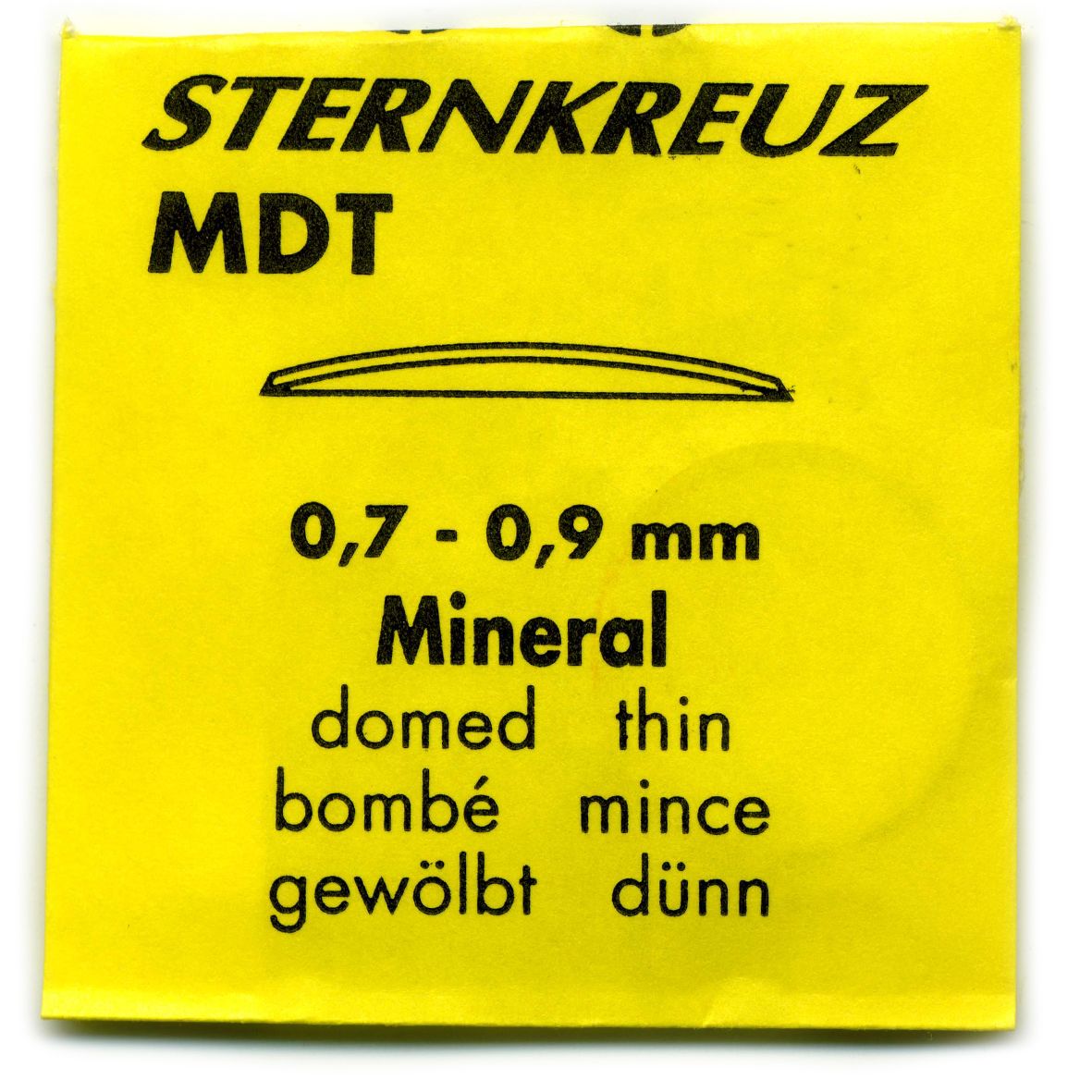 Sternkreuz MDT 0.80mm Convex Mineral Watch Glass Sizes 140-380 - MG3050