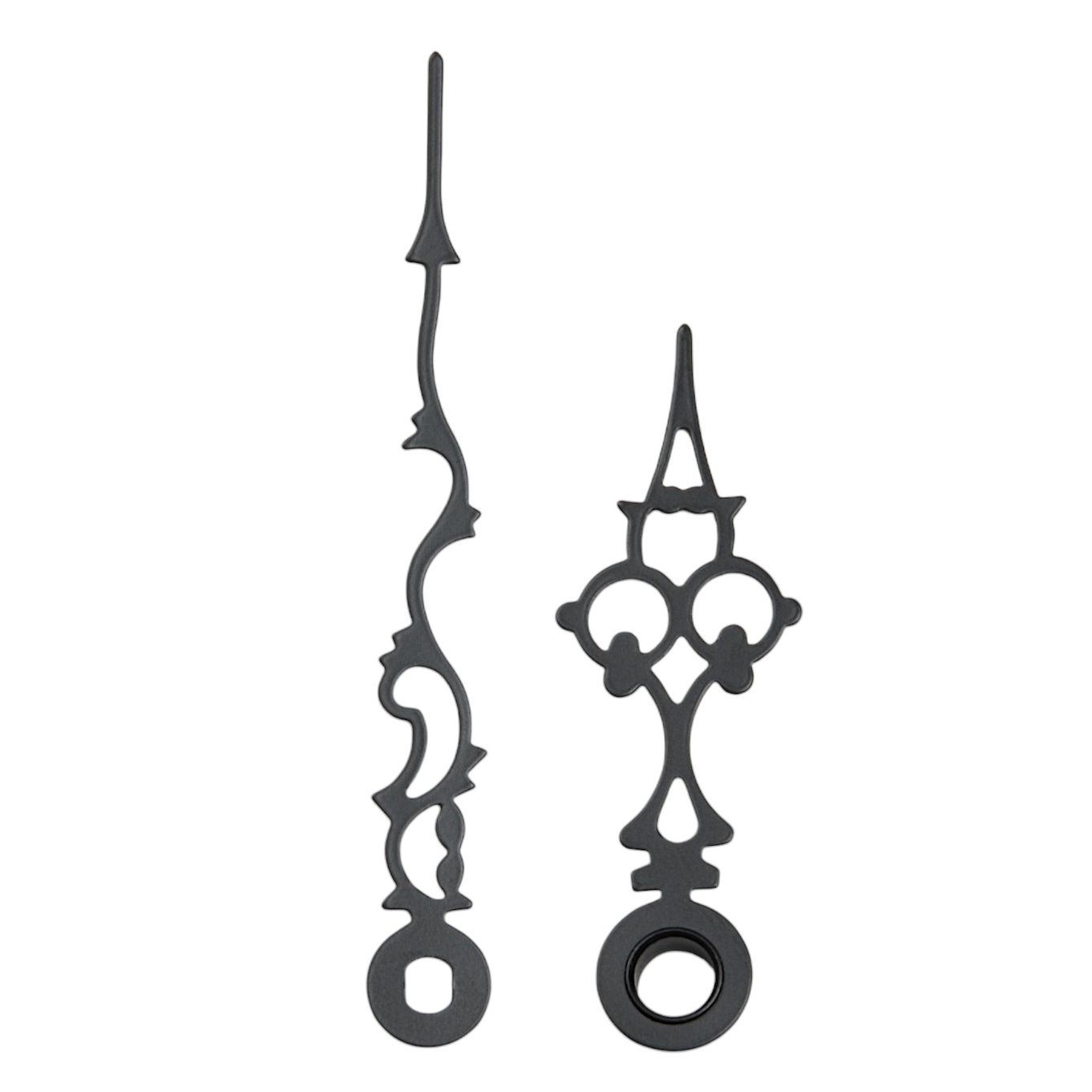 Black Serpentine Hands Euro Shaft (Minute 60mm, Hour 43mm) - CH460B