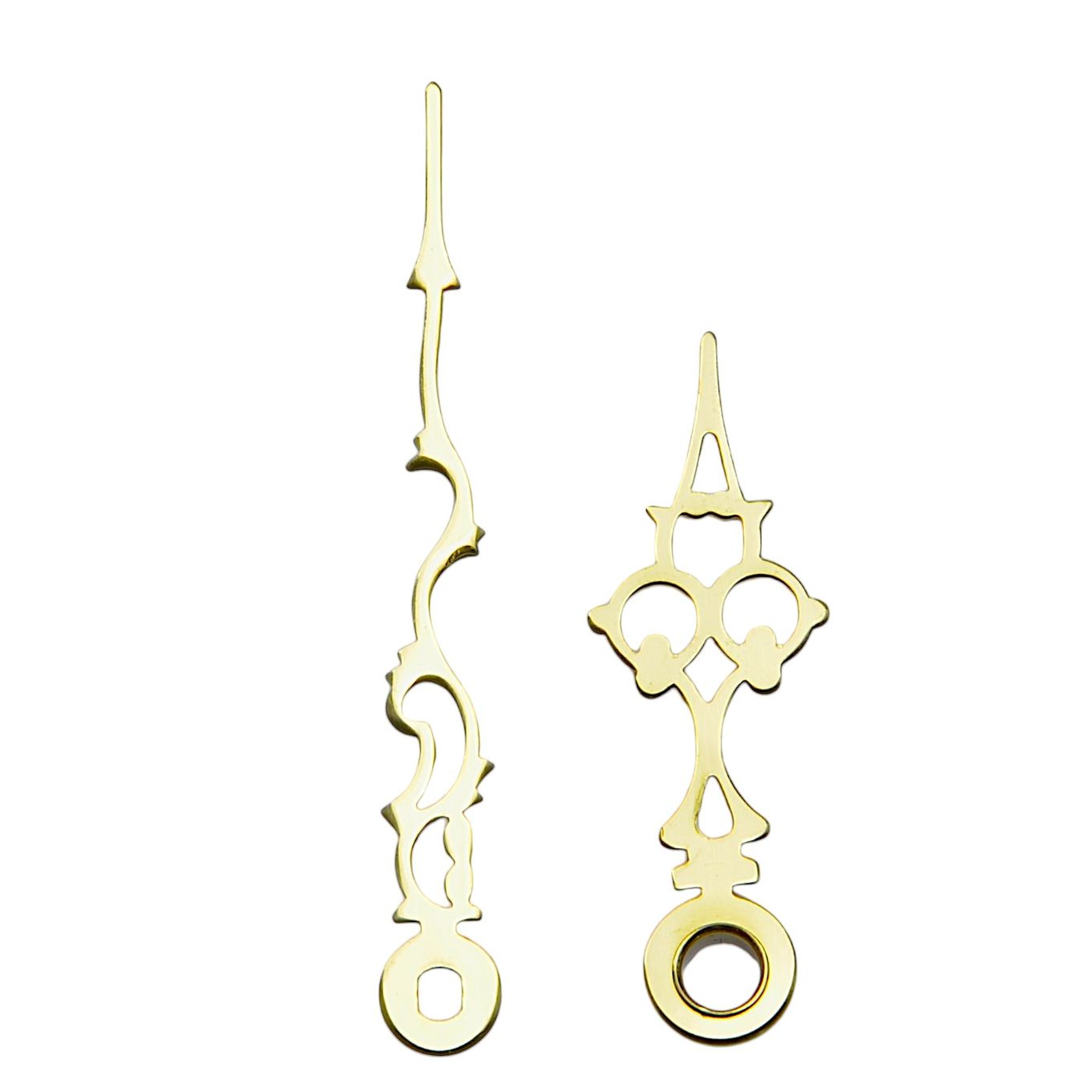 Brass Serpentine Hands Euro Shaft (Minute 60mm, Hour 43mm) - CH460G