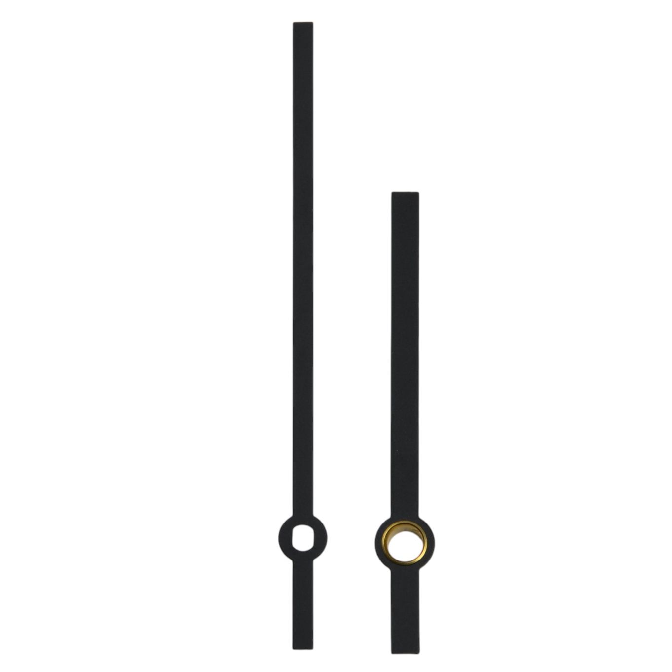 Clock Hands Baton Black Euro Shaft (Minute 125mm, Hour 100mm) - CH529125B