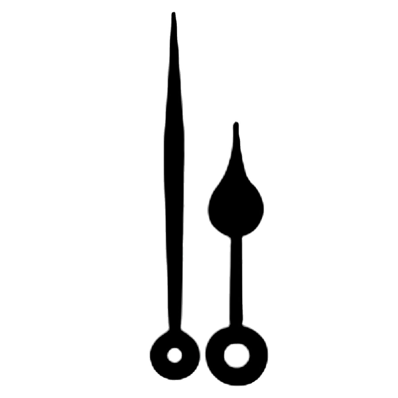 Spade Hands, Black, Minute 80mm, Hour 56mm - CH480