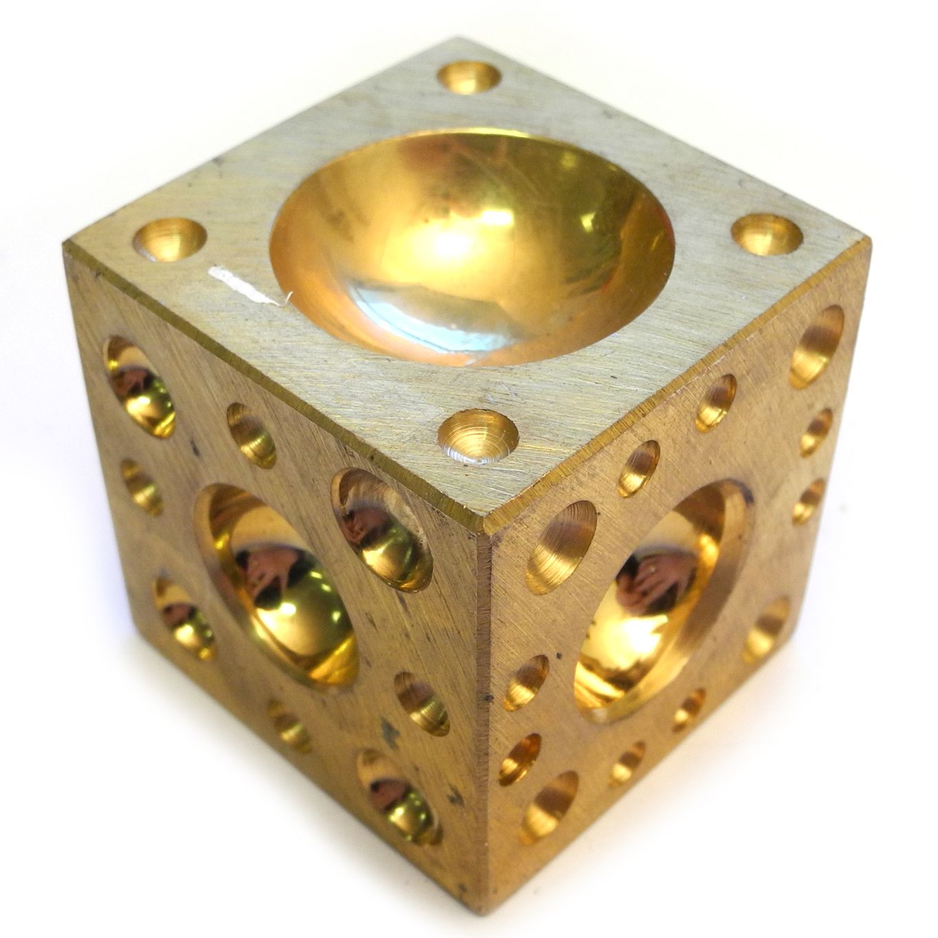 Brass Round Doming Cube Economy - TB2225
