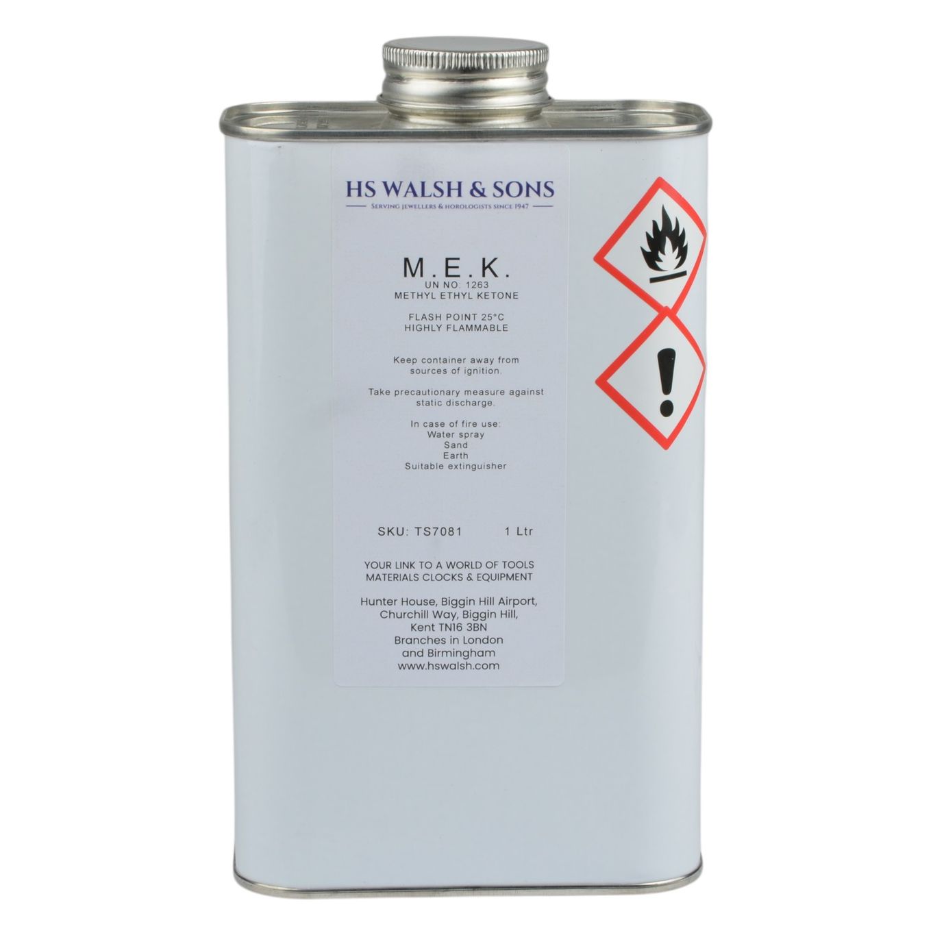 MEK 1 litre Methyl Ethyl Ketone (Super Fine Grade) M.E.K - TS7081