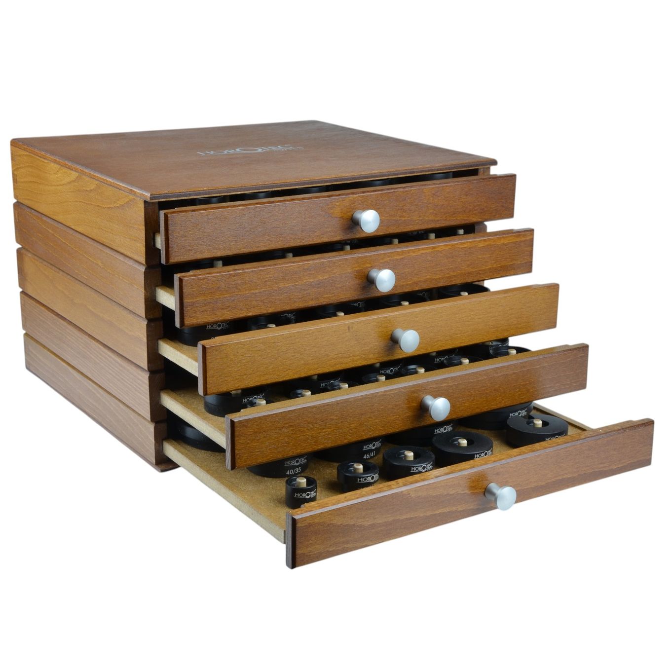 Screw-On Case Back Die Set Of 74 In Wooden Box Horotec MSA06.051 - HP06051