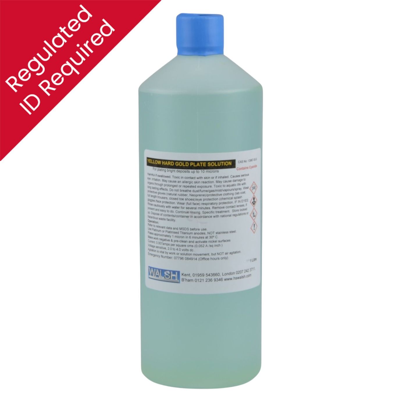 Gold Plating Solution 18ct Hard 1 ltr - TP1322