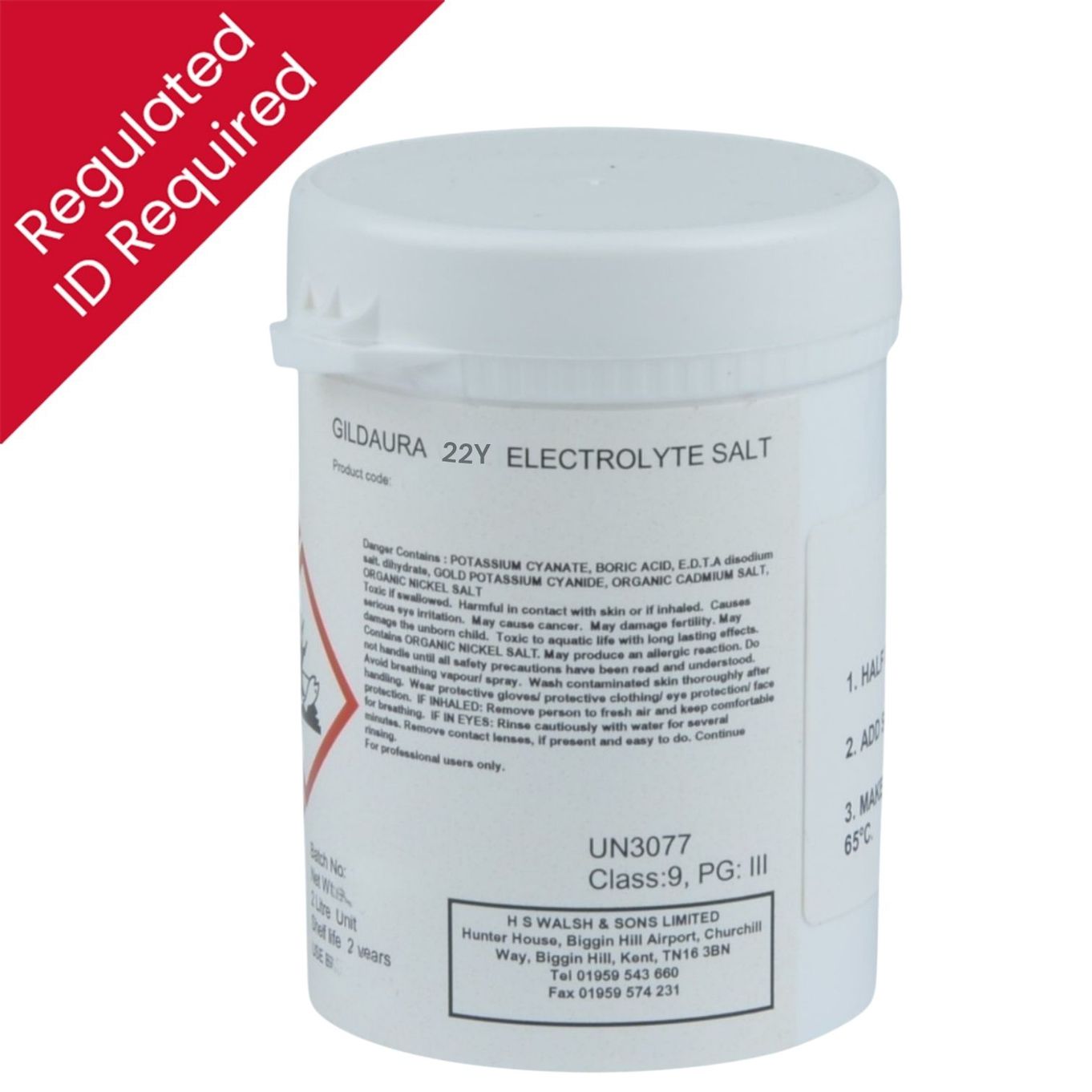 *DGS 22ct Gold Plating Salts 2 Litre - TP1293