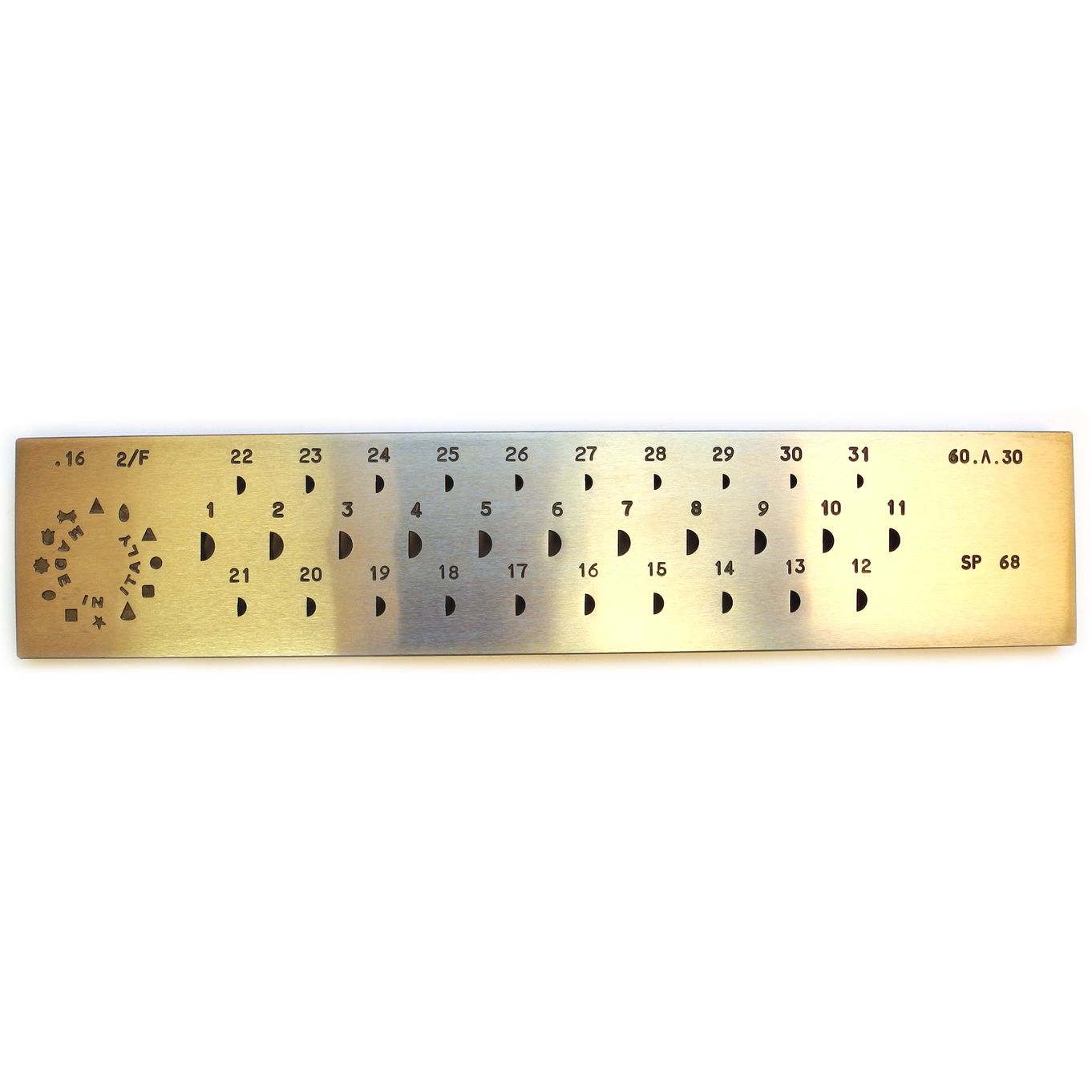 Drawplate Half Round 31 Hole 6mm to 3mm - TD422