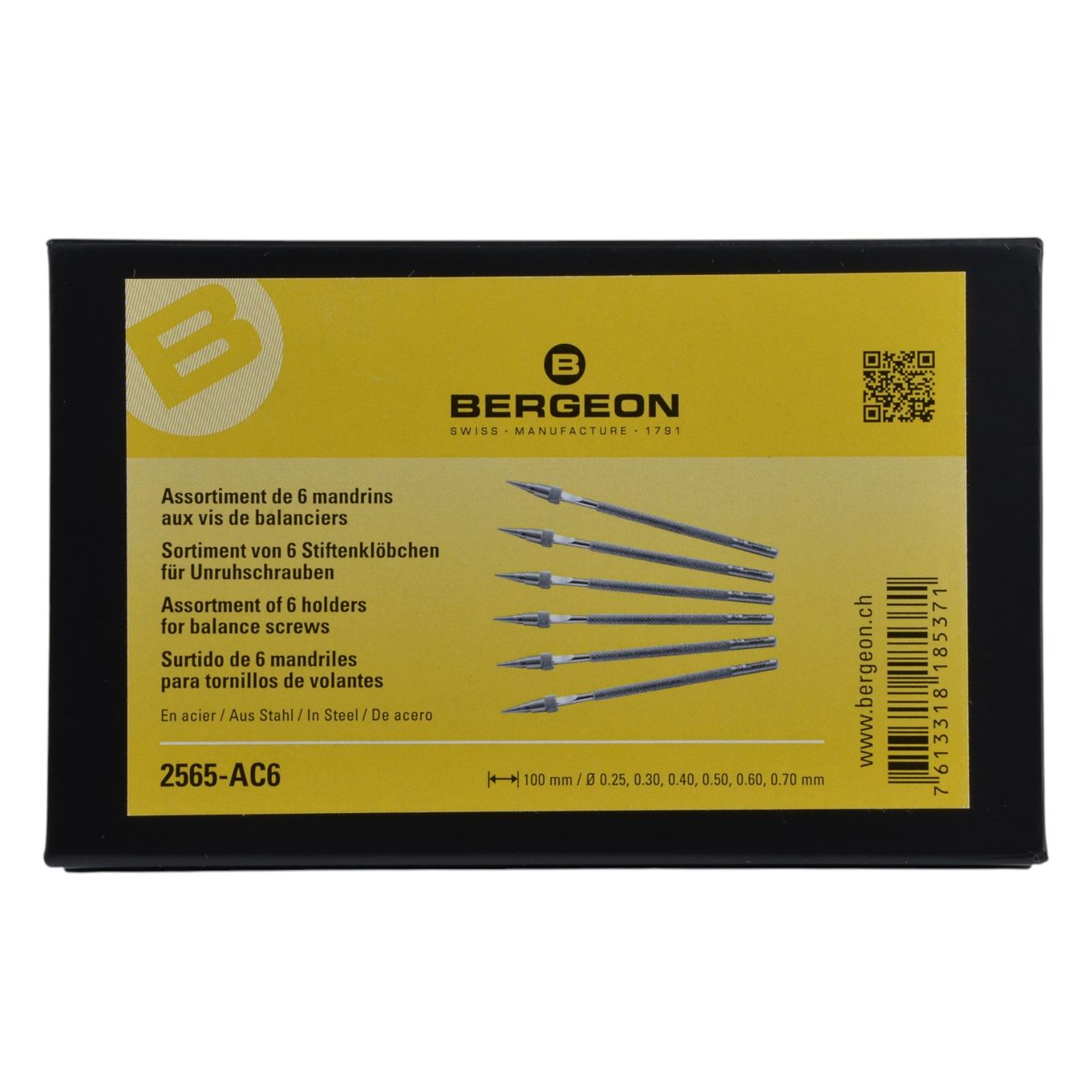 Balance Watch Screw Holder Set Of 6 Bergeon 2565-AC6 - HB2565-AC6
