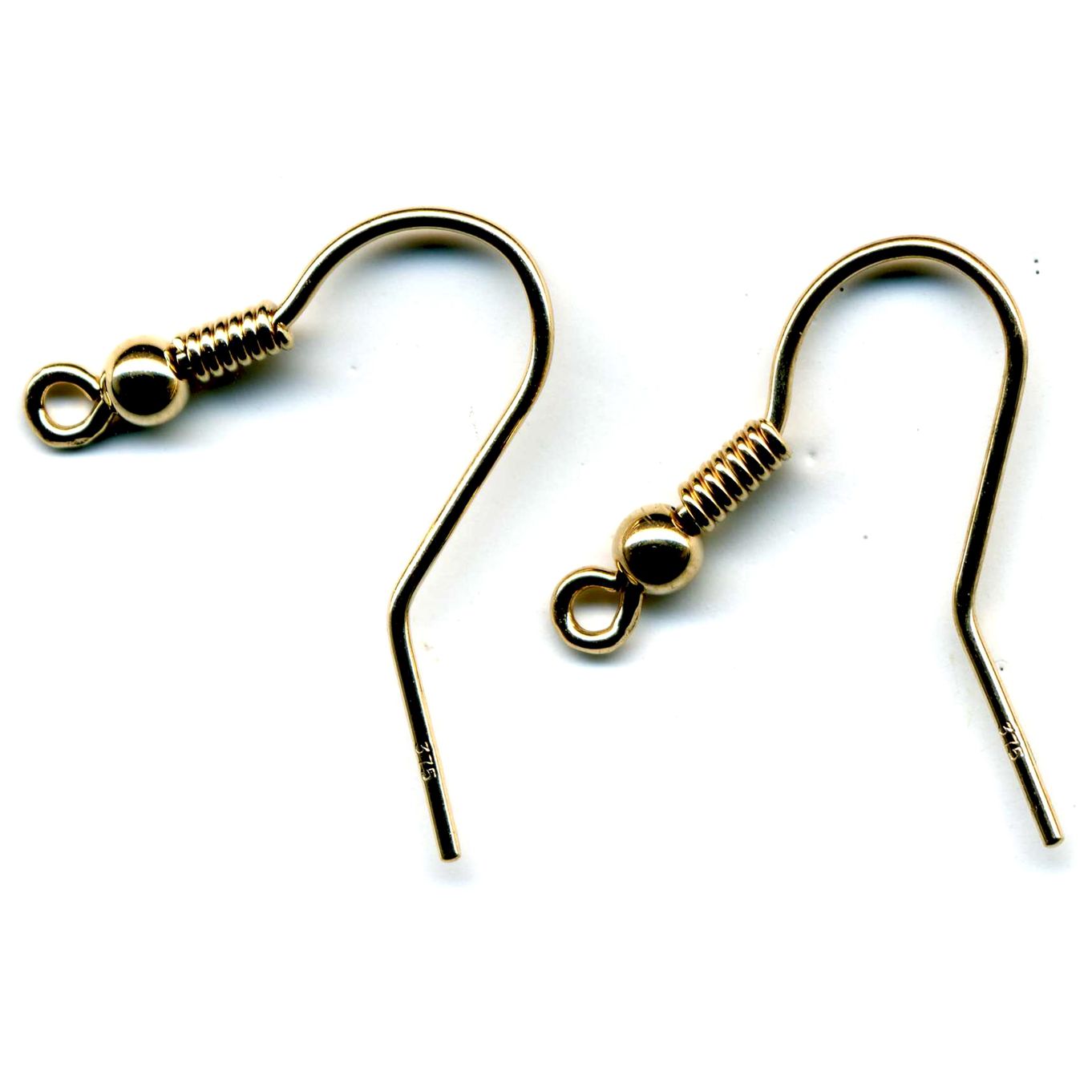 Drop Bead/Ring, 9ct Yellow, 1 Pair - FE1401