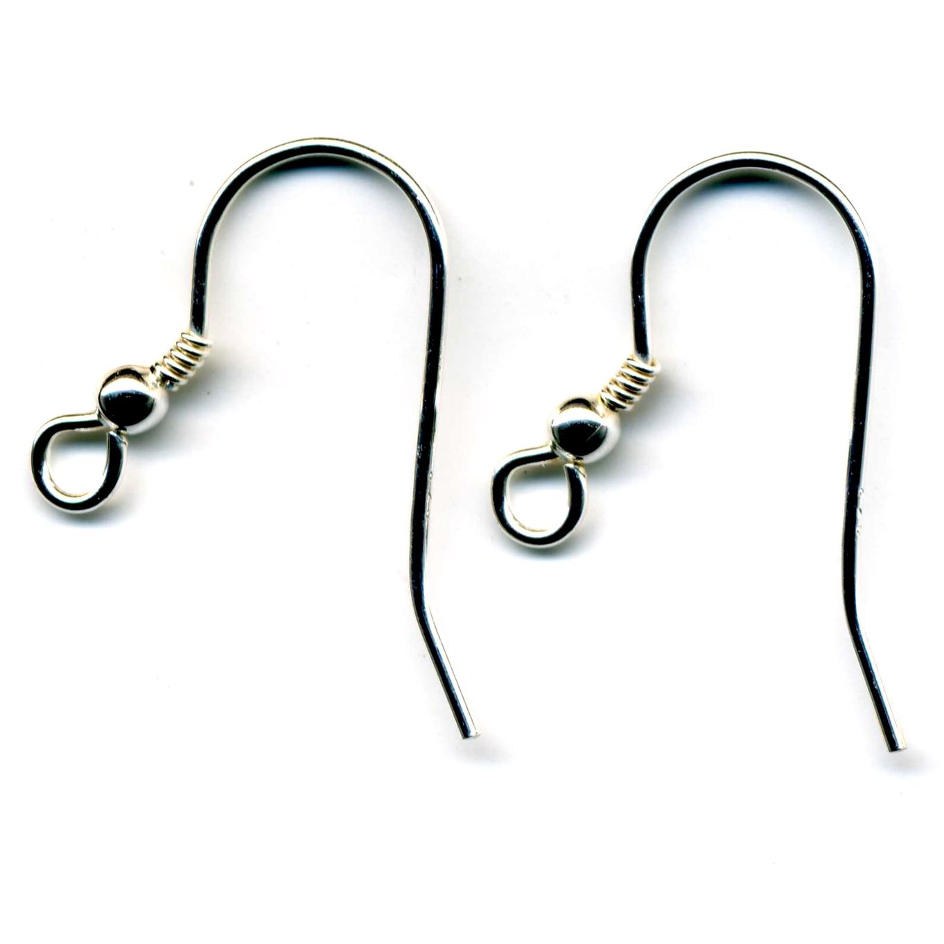 Drop Bead/Ring, Silver, 1 Pair - FE1402