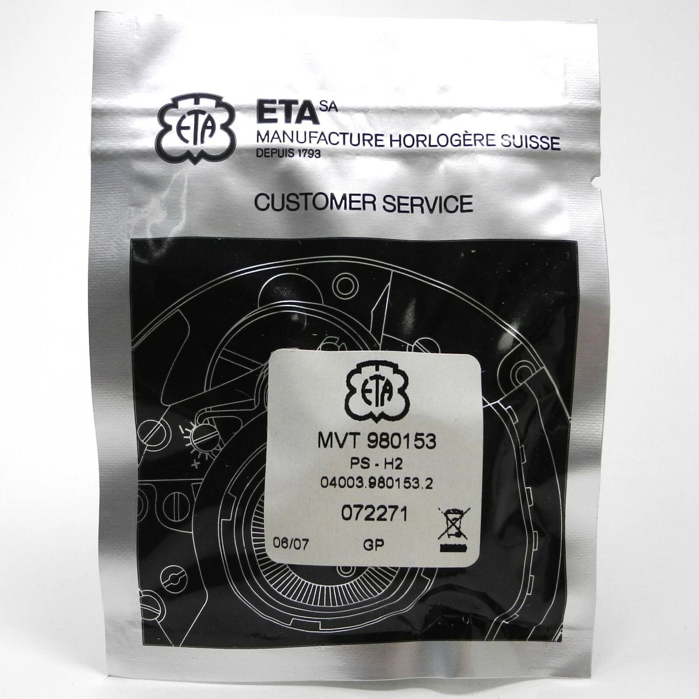 ETA 980.153 (PRE-SEALED) H2 - MZETA980.153PSH2