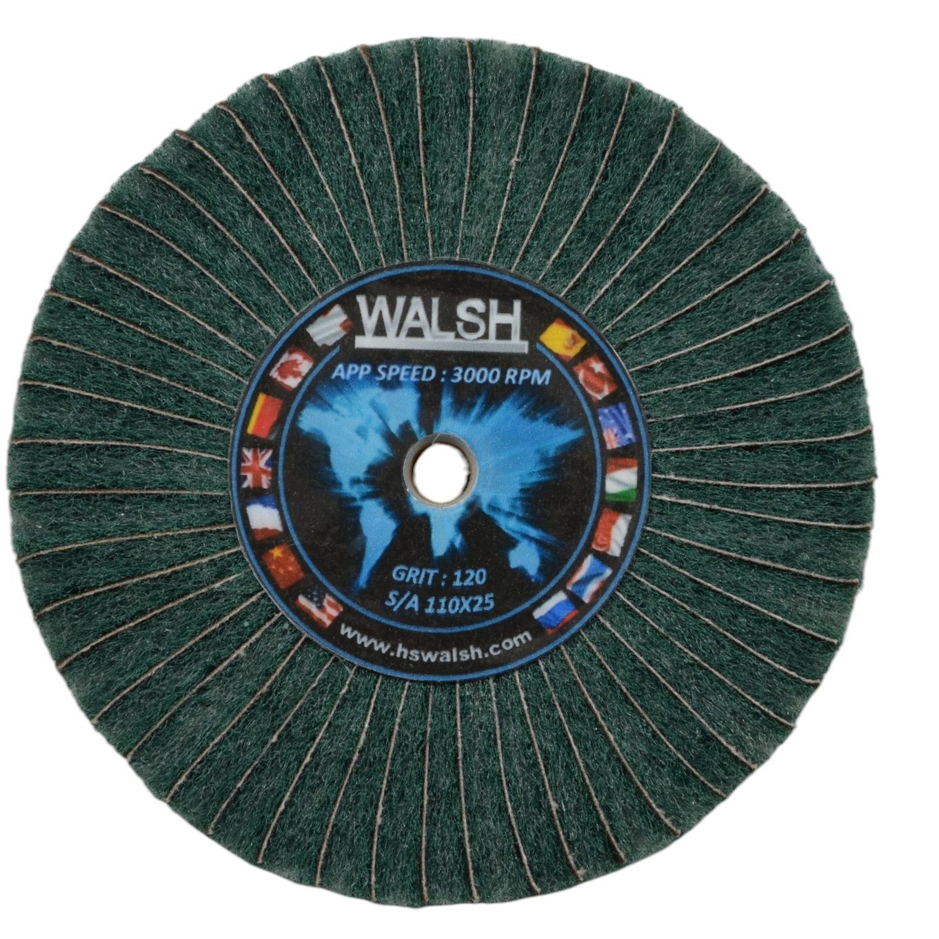 Scotchbrite/Emery Flap Wheel Mixed (Grade 120) - T68120