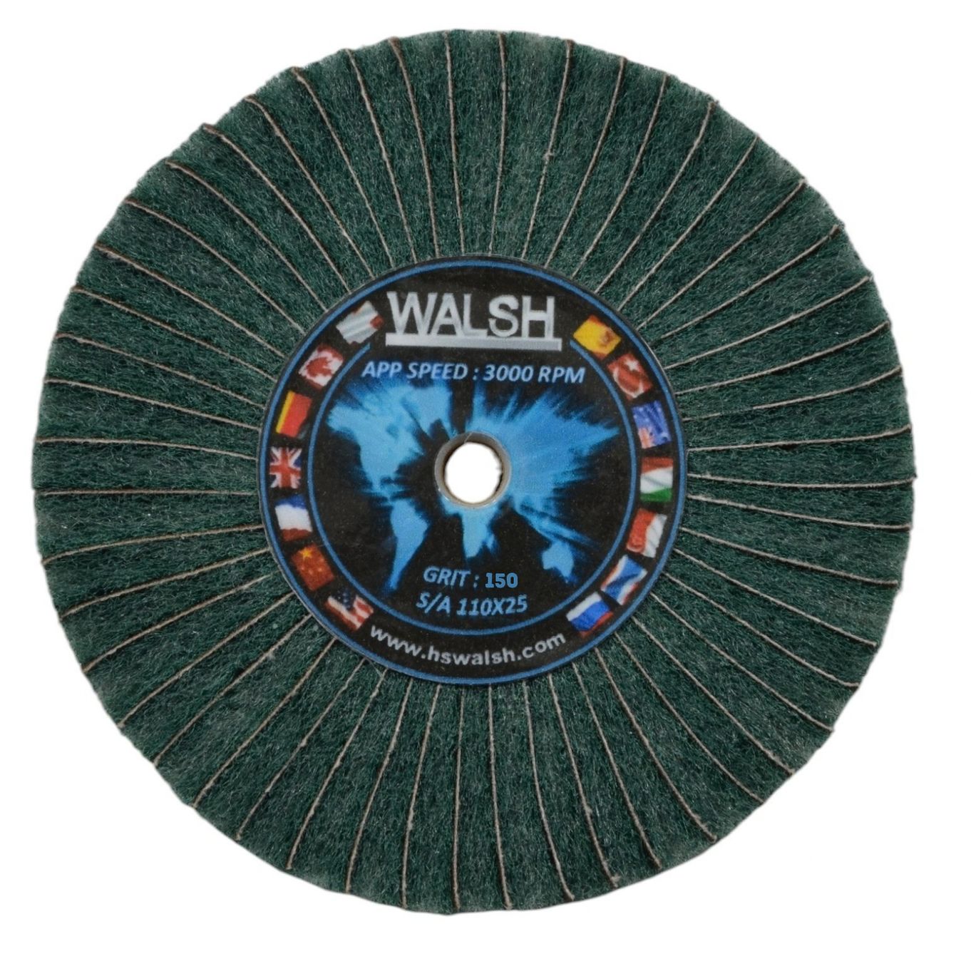 Scotchbrite/Emery Flap Wheel Mixed (Grade 150) - T68150