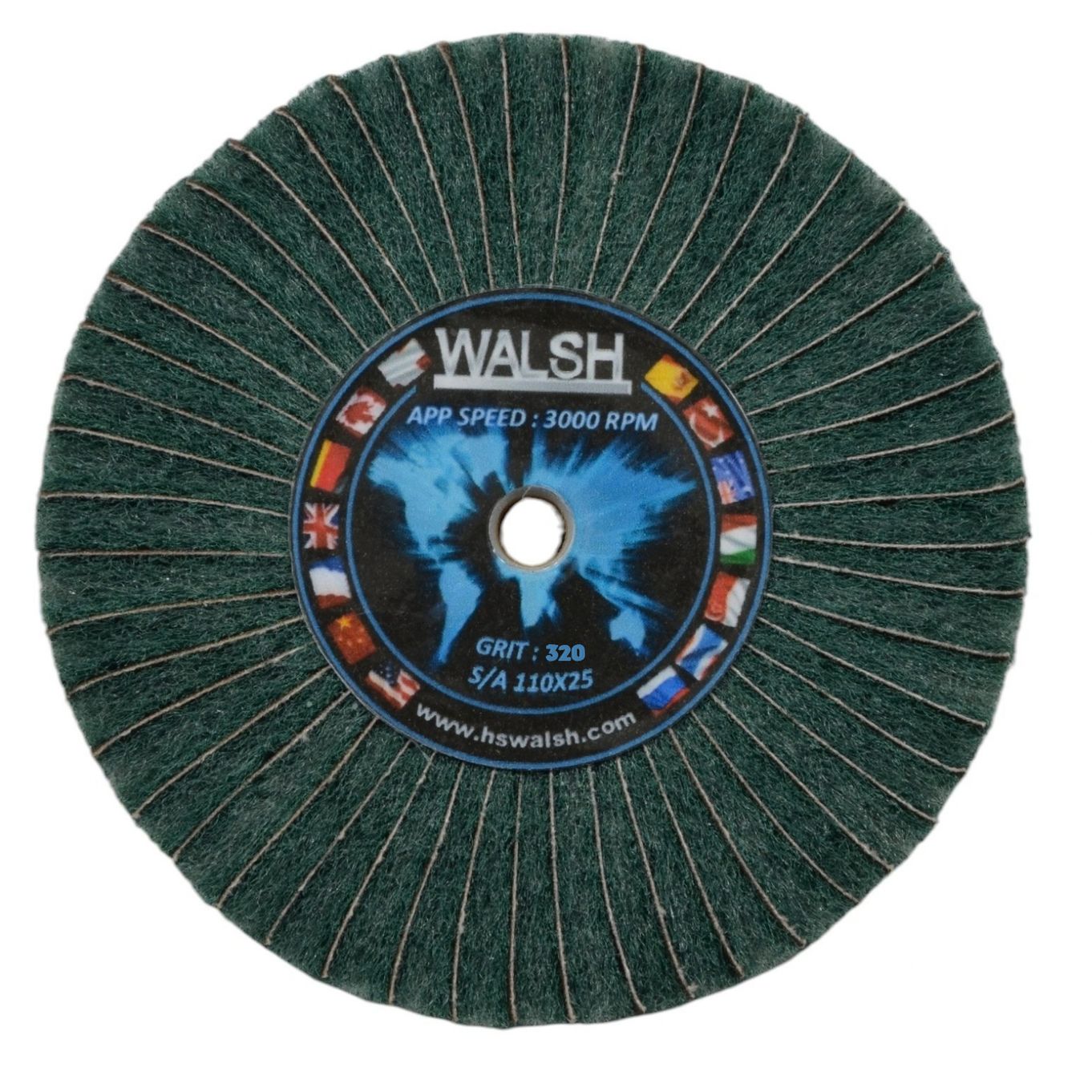 Scotchbrite/Emery Flap Wheel Mixed (Grade 320) - T68320
