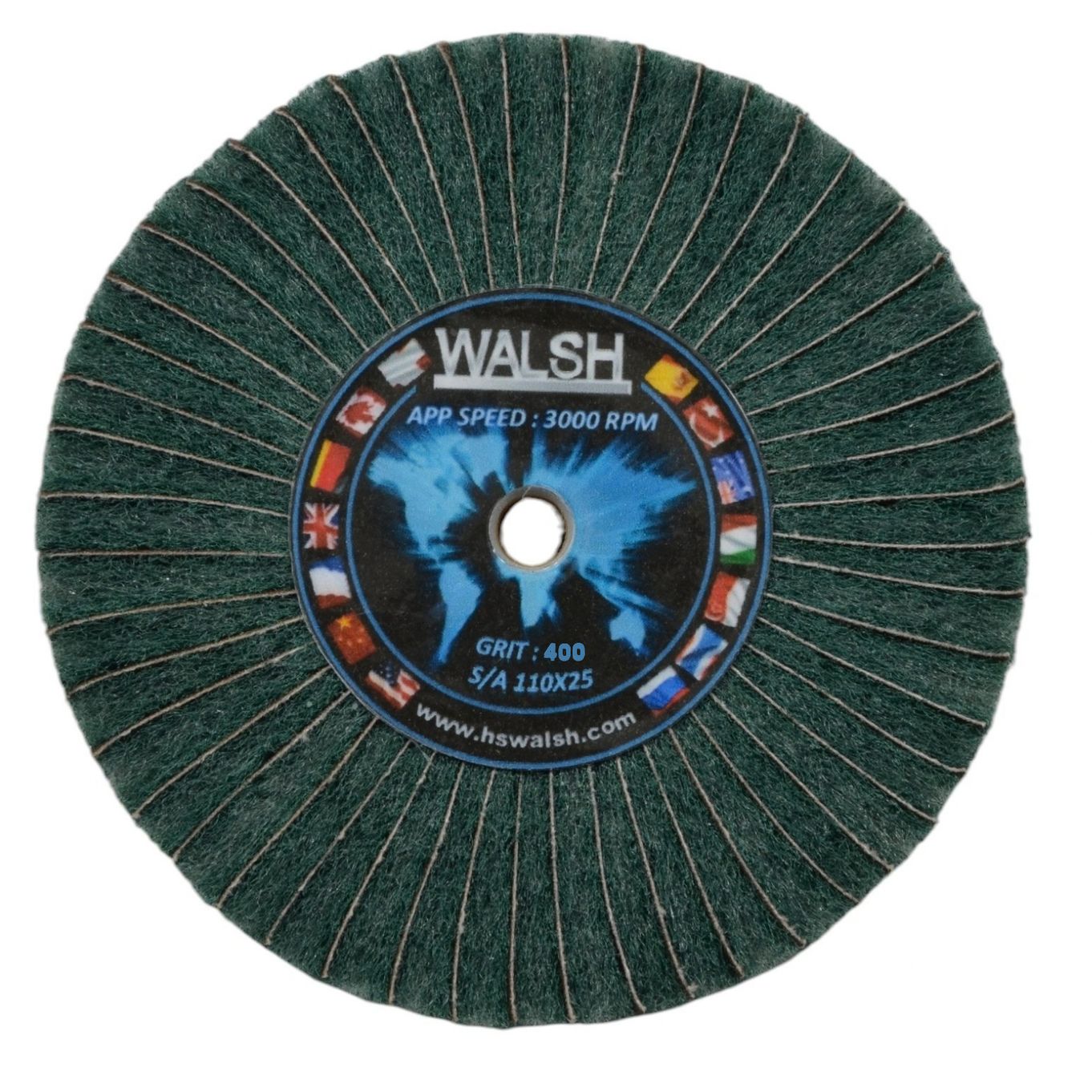 Scotchbrite/Emery Flap Wheel Mixed (Grade 400) - T68400