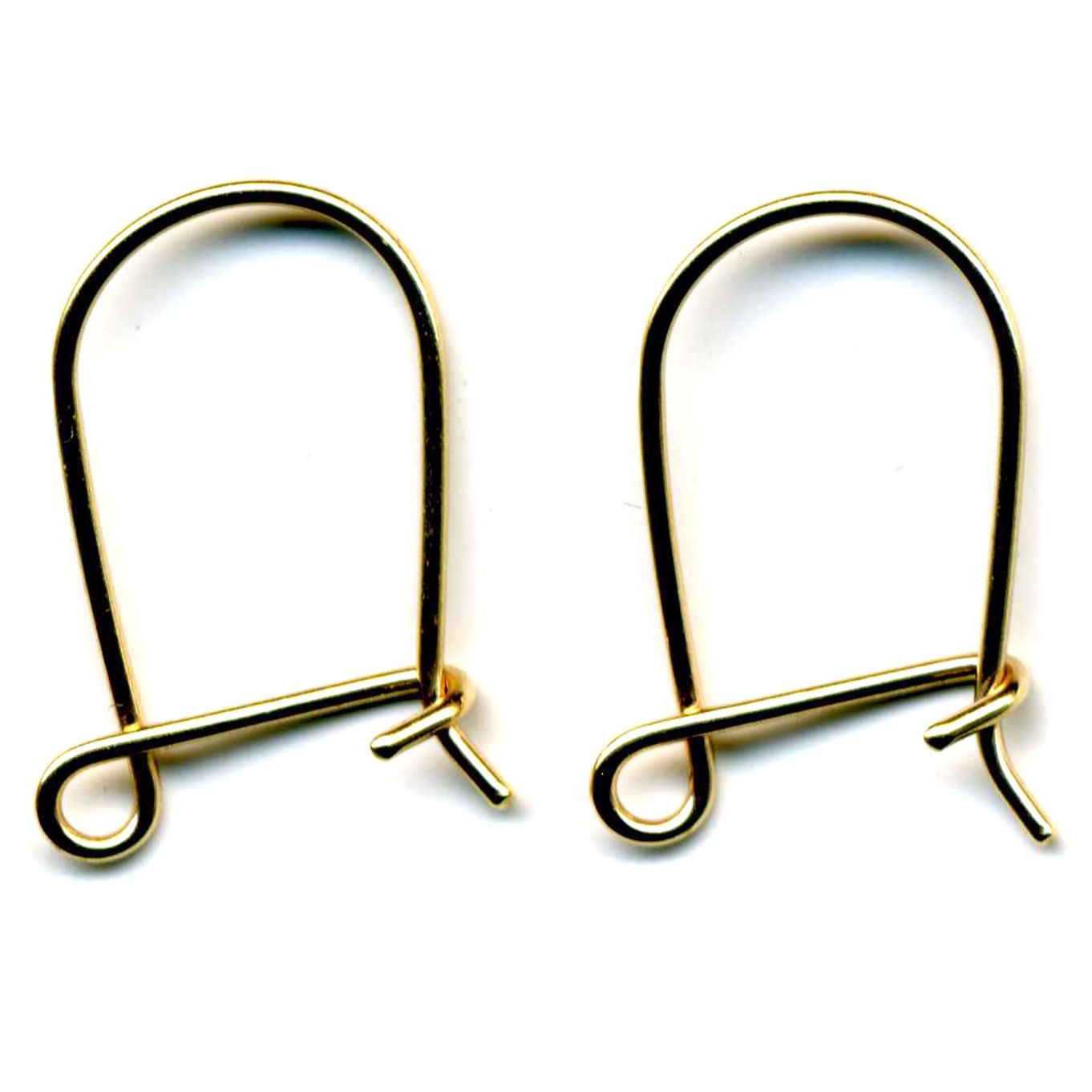 Hook Safety Wire, 9ct Yellow, 1 Pair - FE1301