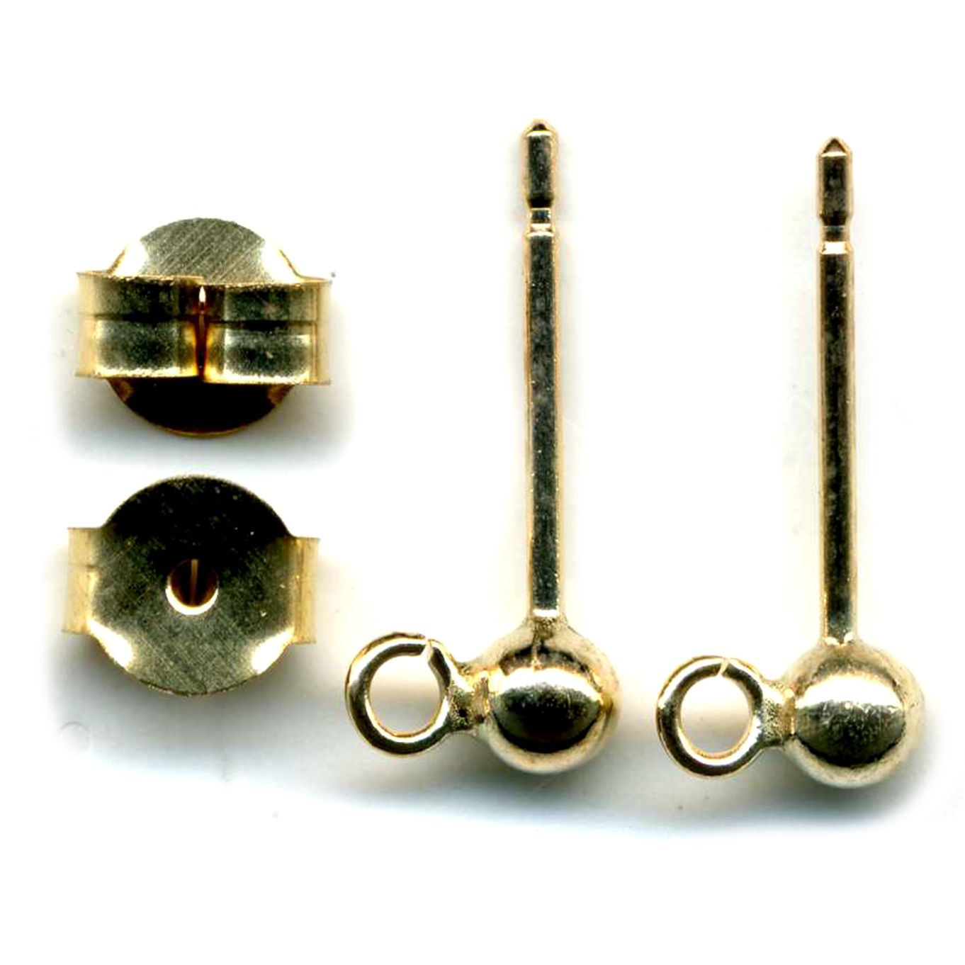 Bead & Hook 9ct Yellow, 1 Pair - FE61