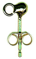 Bead & Hook 18ct Yellow, 1 Pair - FE65