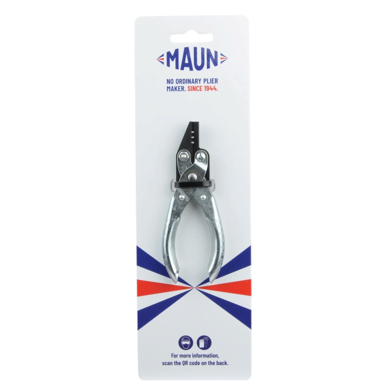 MAUN 4710-125 HALF ROUND AND FLAT JAWS PARALLEL PLIER WITH THREE COLLET MAKING NOTCHES 125MM - TP1526