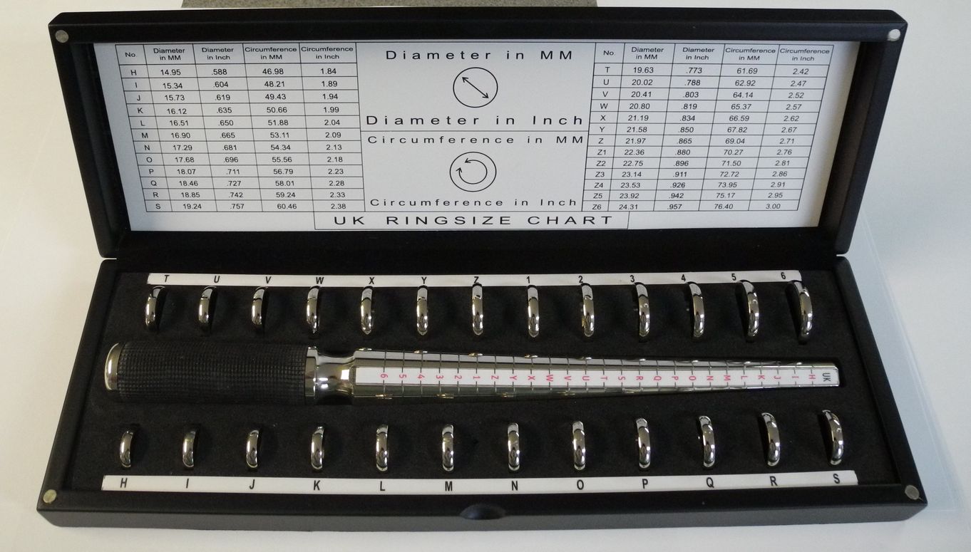 Wedding Ring Measuring Size Set 4mm Wide - TR225