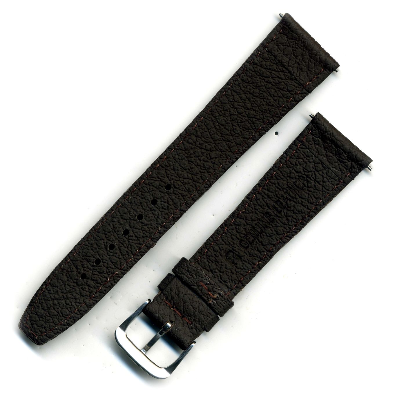 Watch Strap Brown Glove Grain 20mm Chrome - B514C