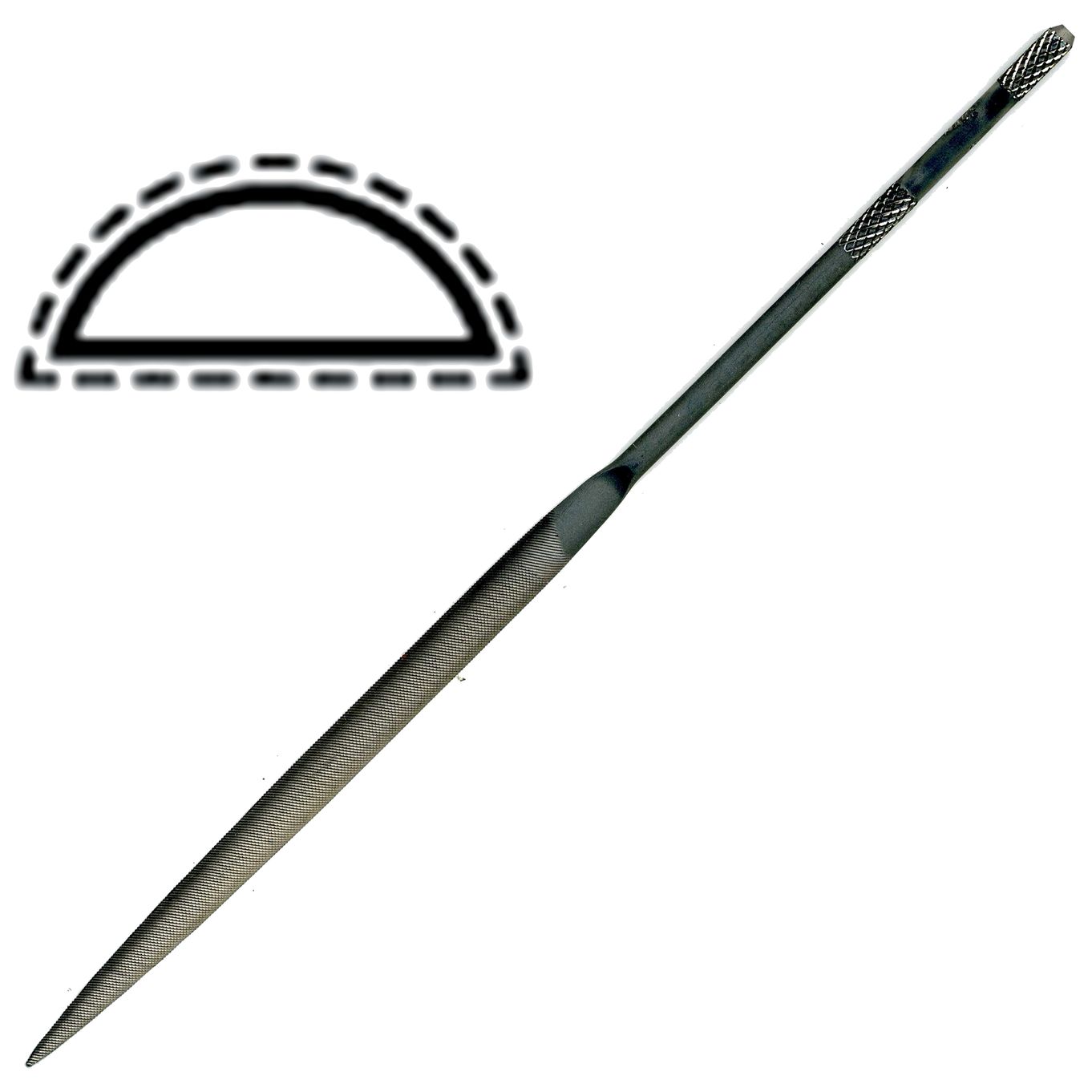 Needle File - 16cm HALF ROUND CUT 2 - TF832