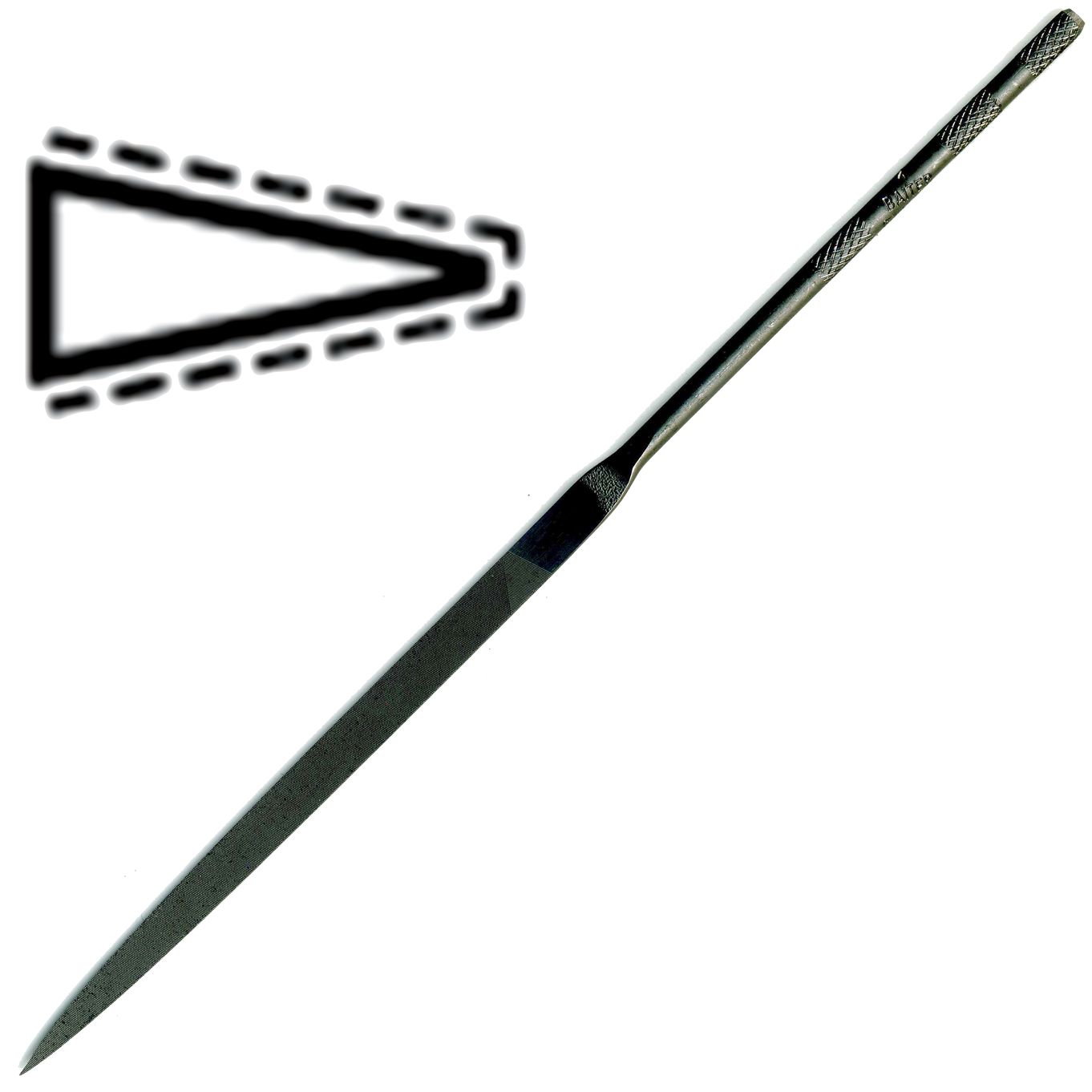 SWISS 20CM NEEDLE FILE KNIFE EDGE CUT 4 - TF1844
