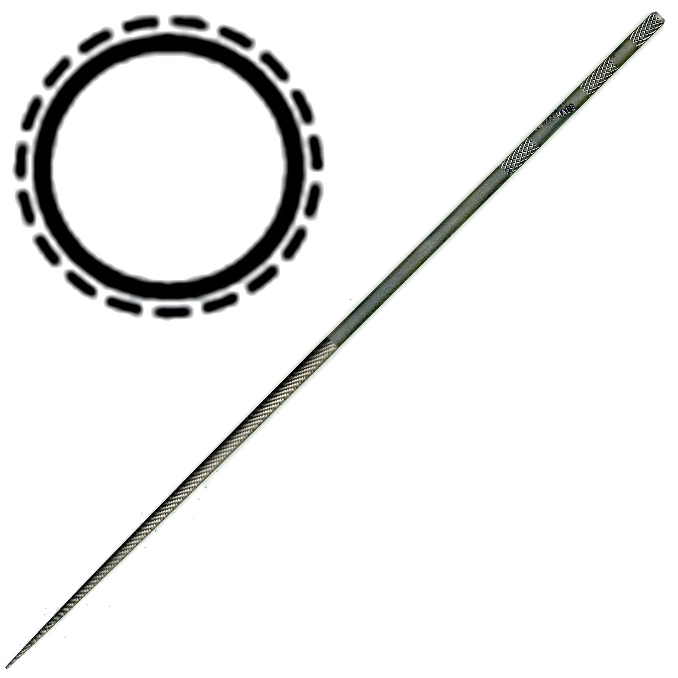 SWISS 20CM NEEDLE FILE ROUND CUT 4 - TF1824