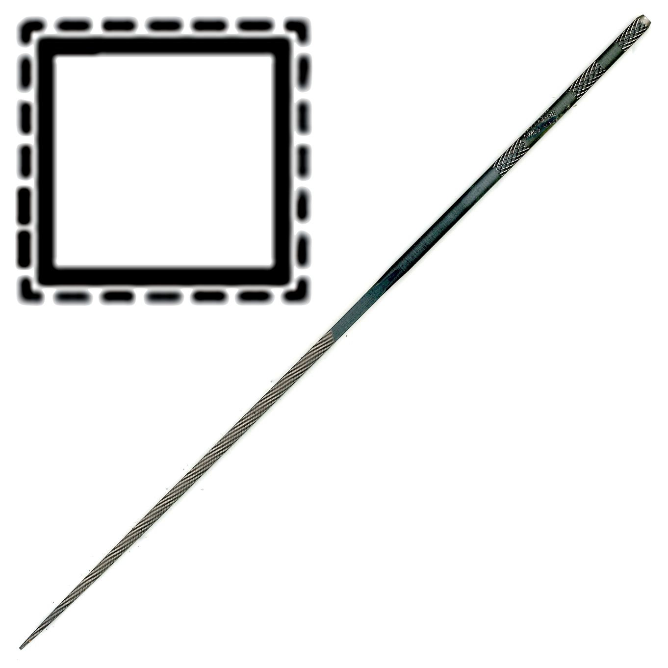 Swiss 20cm Needle File Square Cut 2 Medium - TF1862