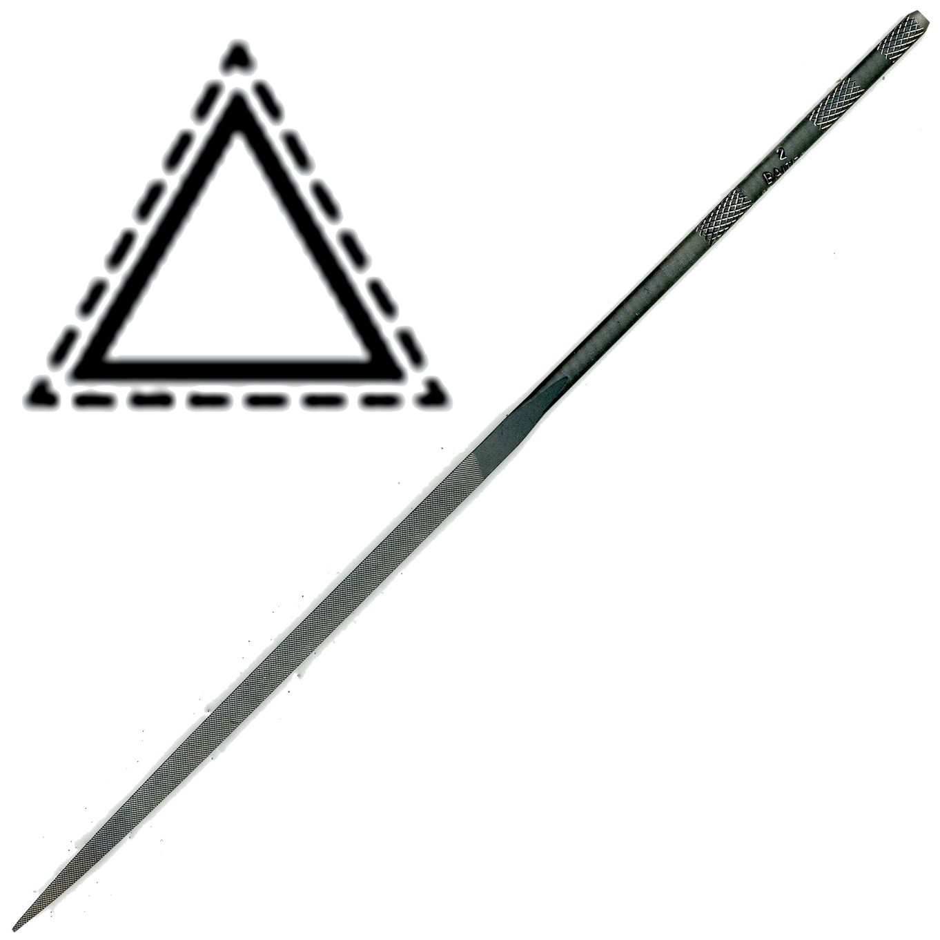 SWISS 20CM NEEDLE FILE THREESQUARE CUT 4 - TF1814