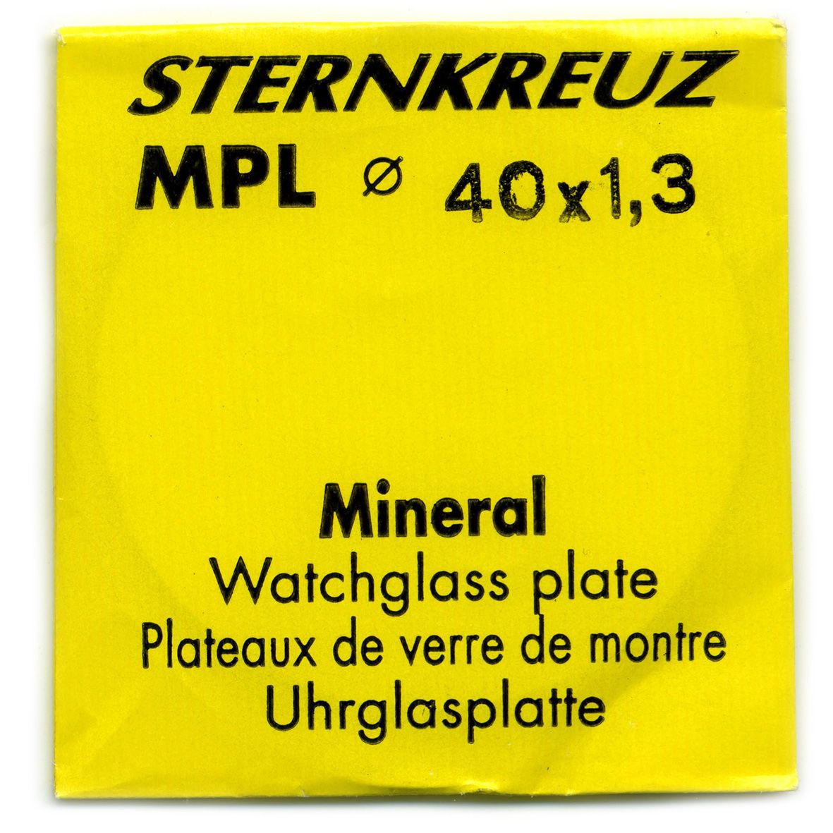 Sternkreuz MPL Ø40mm Mineral Glass Blank 1.30mm Thick - MG3043