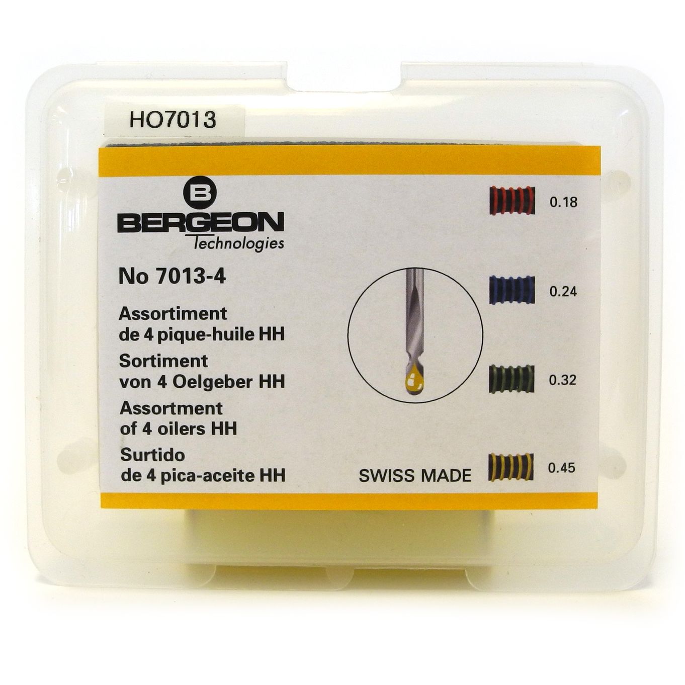 Bergeon 7013 Swiss Metal Dip Oilers Ergonomic Oil Grease Precision  Applicator - Set of Four