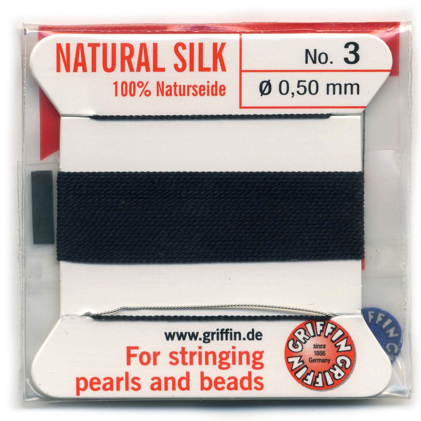 Griffin Black Silk Thread 0.50mm - FT533