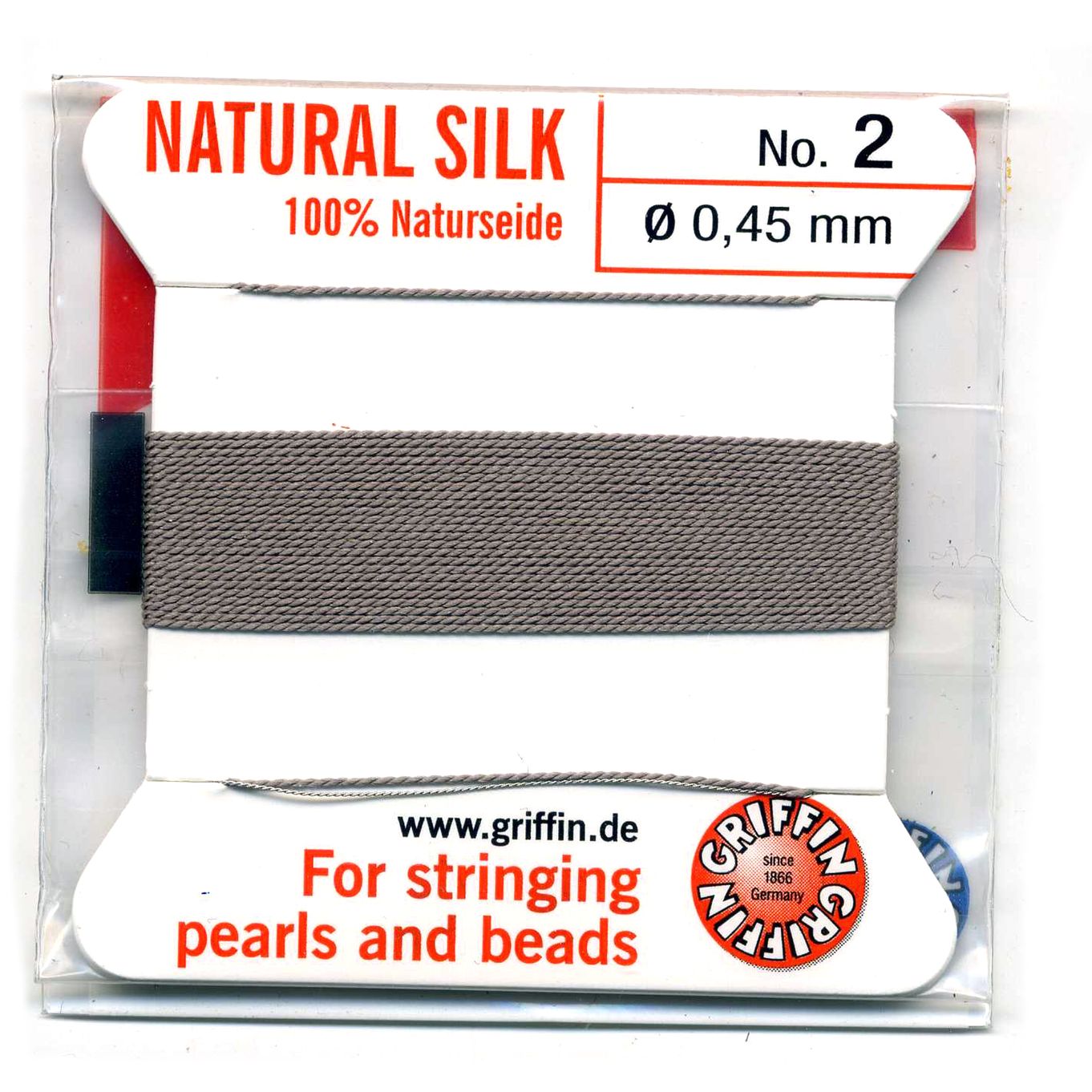 Griffin Silver/Grey Silk Thread 0.45mm - FT662