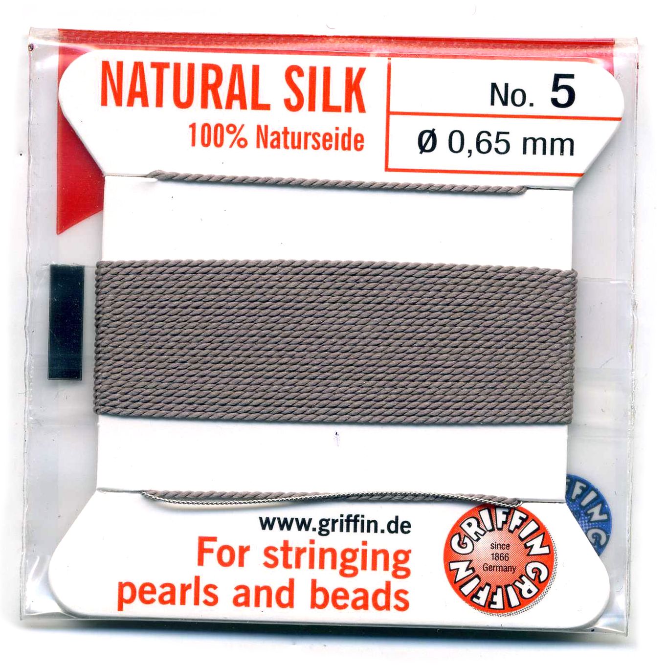 Silver Grey Silk  Size 5 0.65mm - FT665