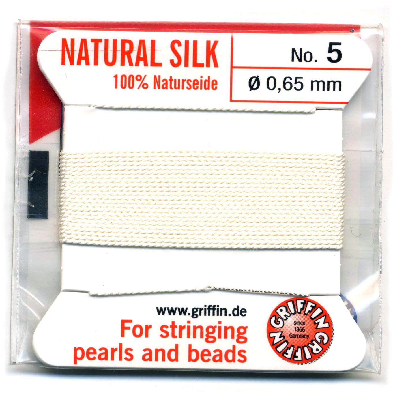 Griffin White Silk Thread 0.65mm - FT525