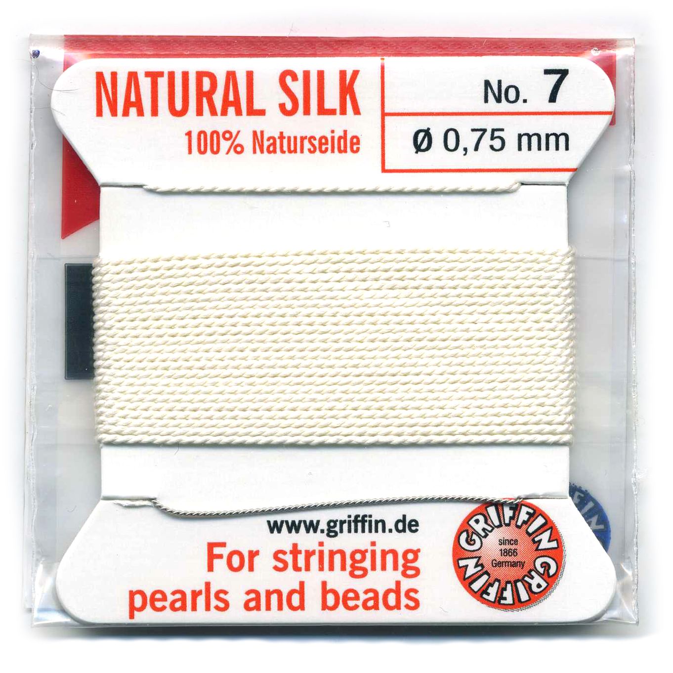 Griffin White Silk Thread 0.75mm - FT527