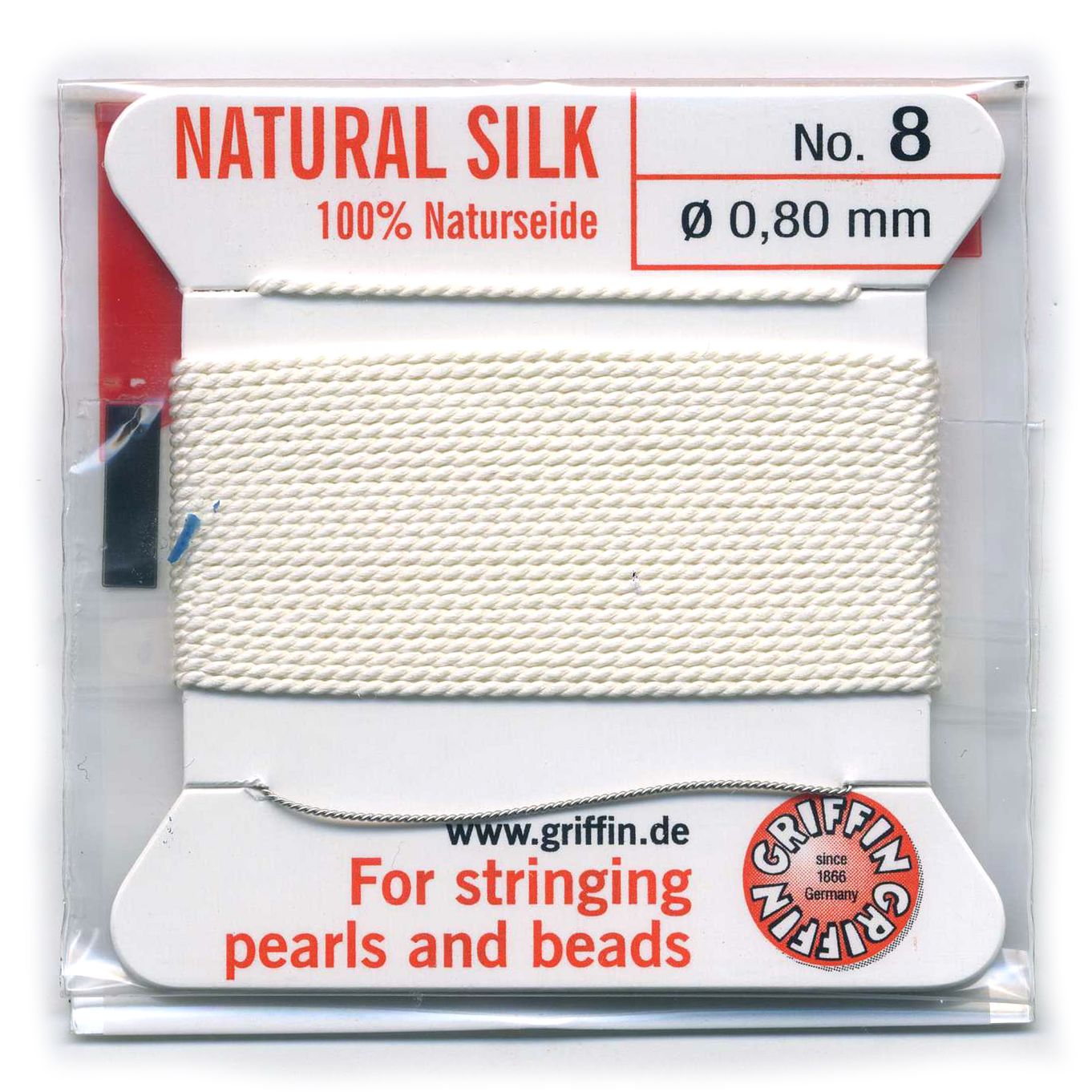 Griffin White Silk Thread 0.80mm - FT528