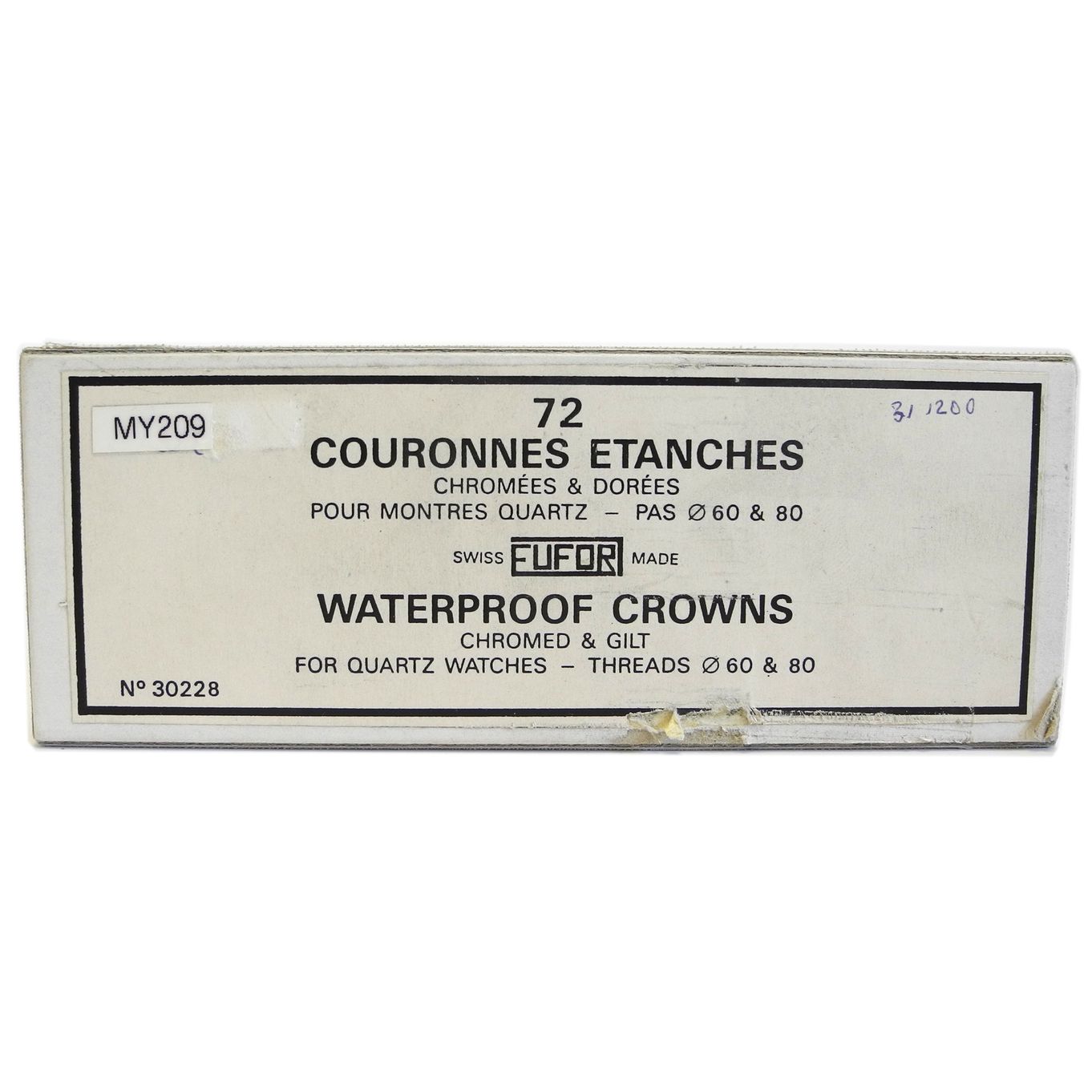 Waterproof Watch Buttons (Crowns) Taps 6 & 8 - MY209