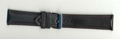 Watch Strap Soft Calf 24mm Brown Leather Strap with Stainless Steel Buckle - B621